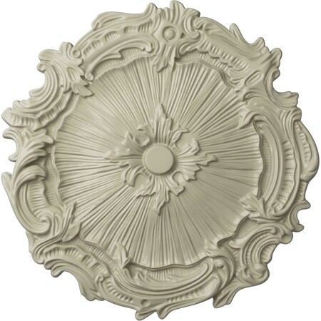 Ekena Millwork Plymouth Ceiling Medallion (Fits Canopies up to 1 5/8"), 16 3/4"OD x 1 3/8"P, Clear Yellow CM16PLCYF